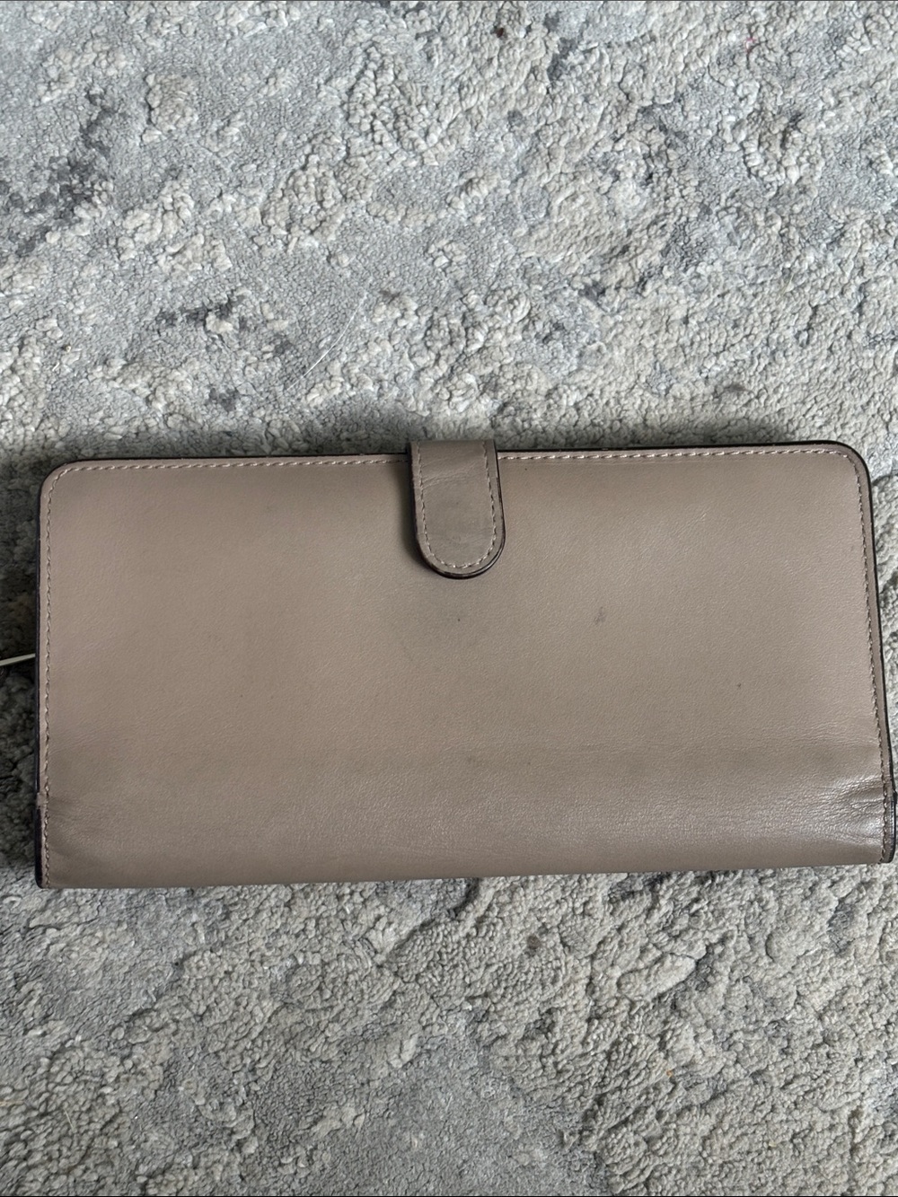 Coach Taupe Zip-Around Leather Wallet with Silver Logo lots of wear see pics. - Picture 3 of 9